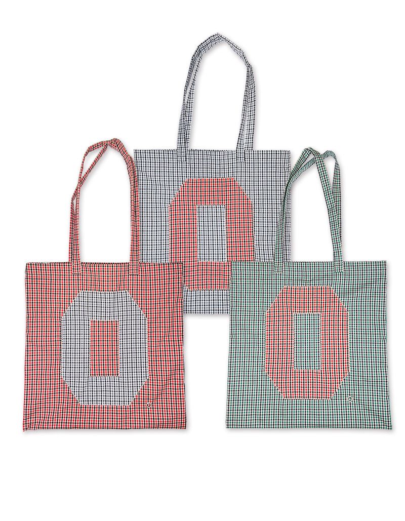 0 Applique Check Eco Bag / Black