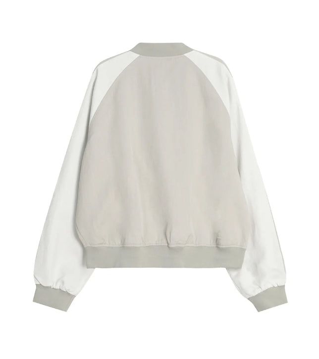 Veil crop color matching blouson