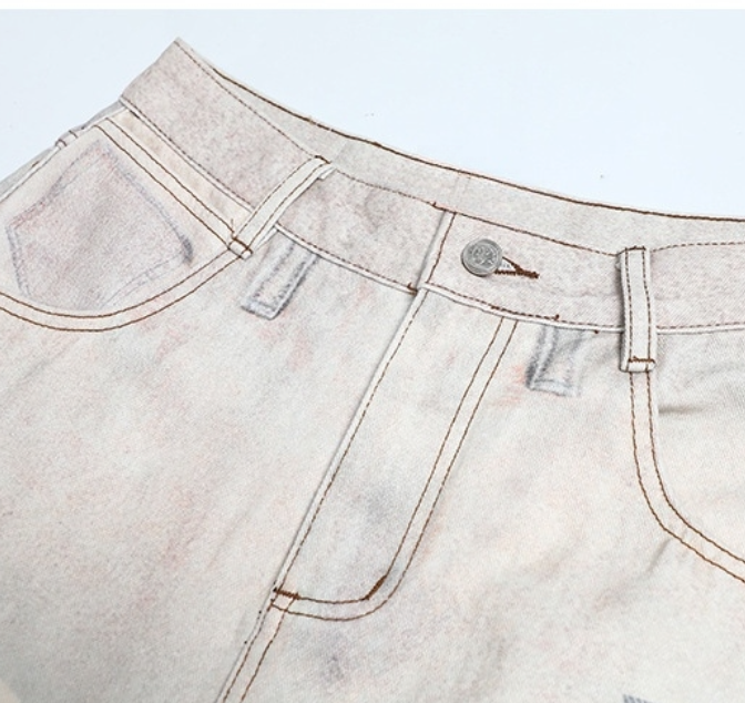 Yena Patchwork Wide Denim