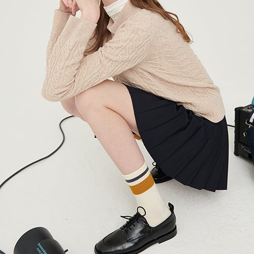 HALF PLEATS SKIRT