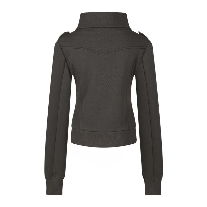Shoulder Tab Slim Zip-Up Jacket