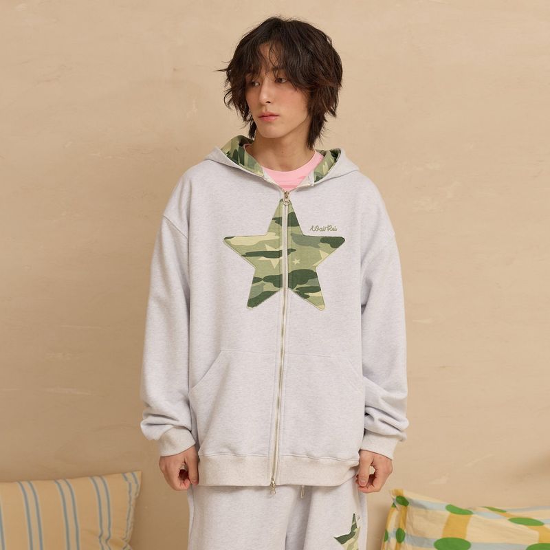 Big Star Applique Hood Zip Up