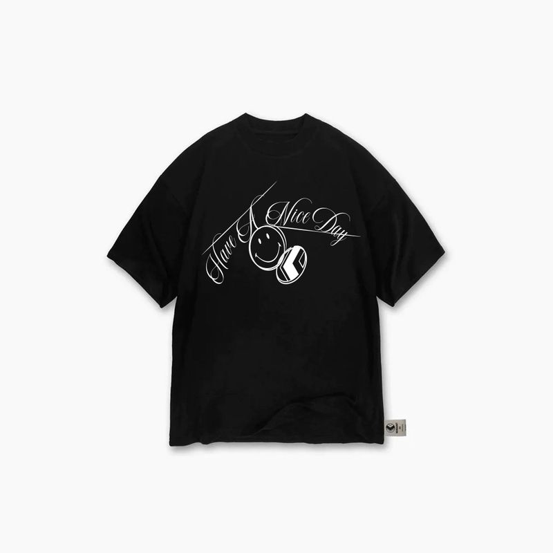 NERDUNIT(ナードユニット)の「NU x スマイリーナイスデイTシャツ| ブラック(トップス)」