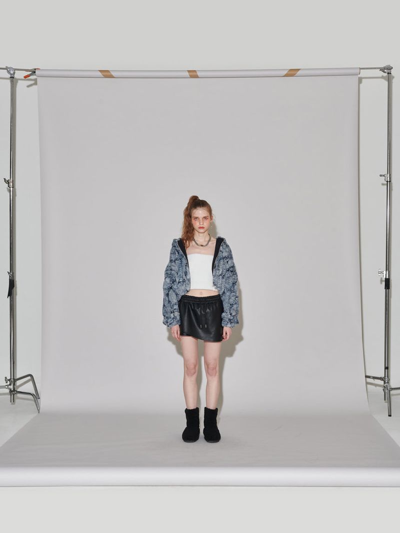 LEATHER SKIRT-PANTS