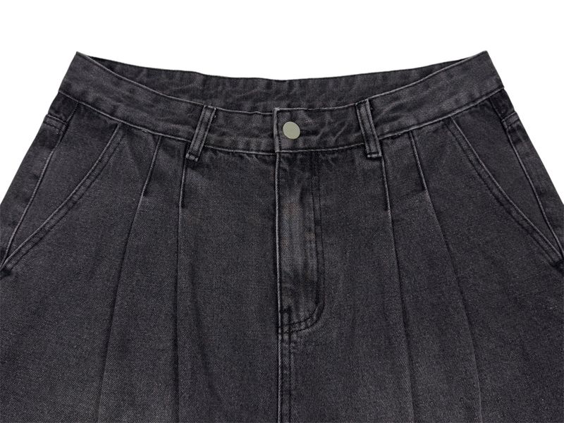 Ease Wide Two-Tuck Denim Pants