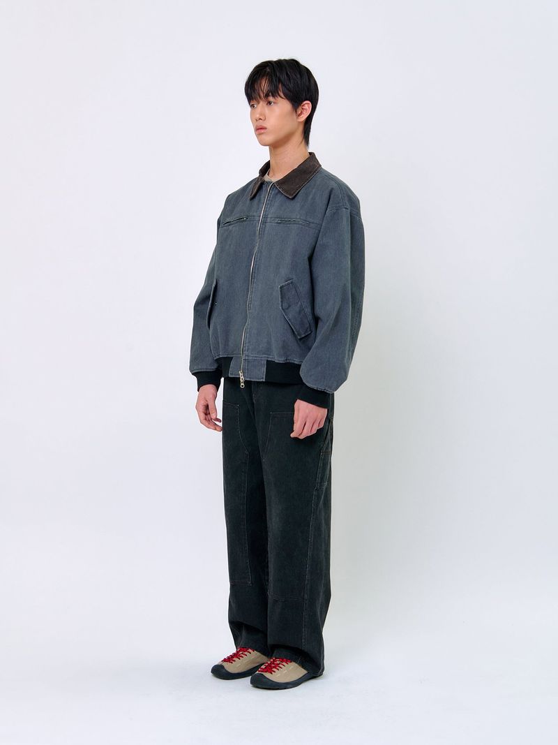 WASHED STITCH BLOUSON_Grey