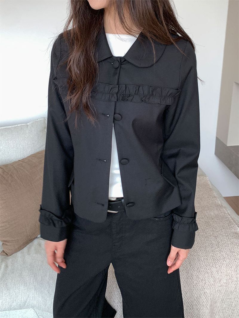 ROUND COLLAR FRILL JACKET (2C)