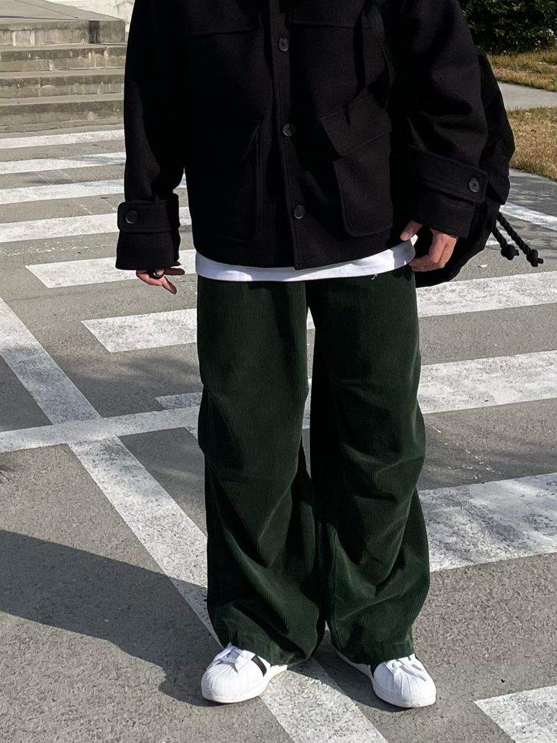 ADEL CORDUROY DOUBLE PINTUCK PANTS