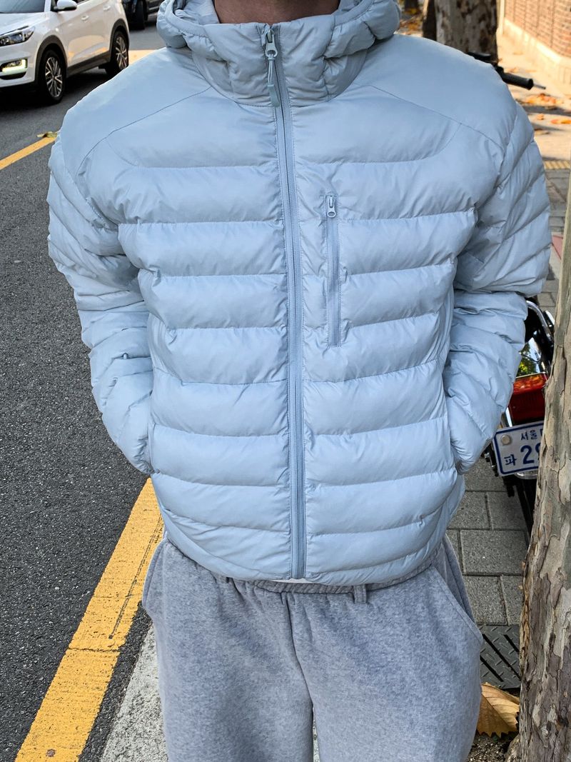 [Premium] Pastel Hooded Lightweight Padded Jacket
