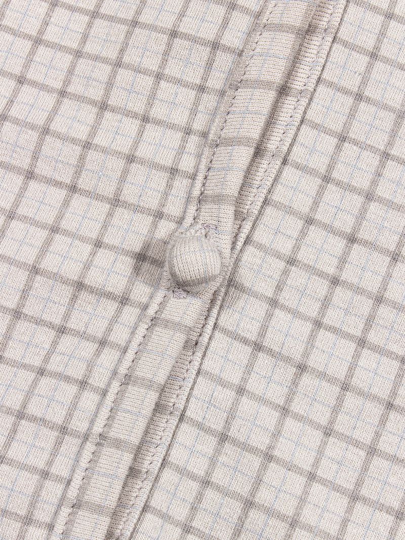 CHECK LACE SLIM SHIRT_Gray