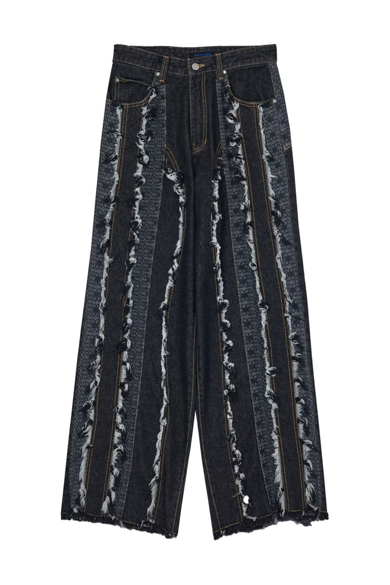 Wind Vagabond Denim Pants Black