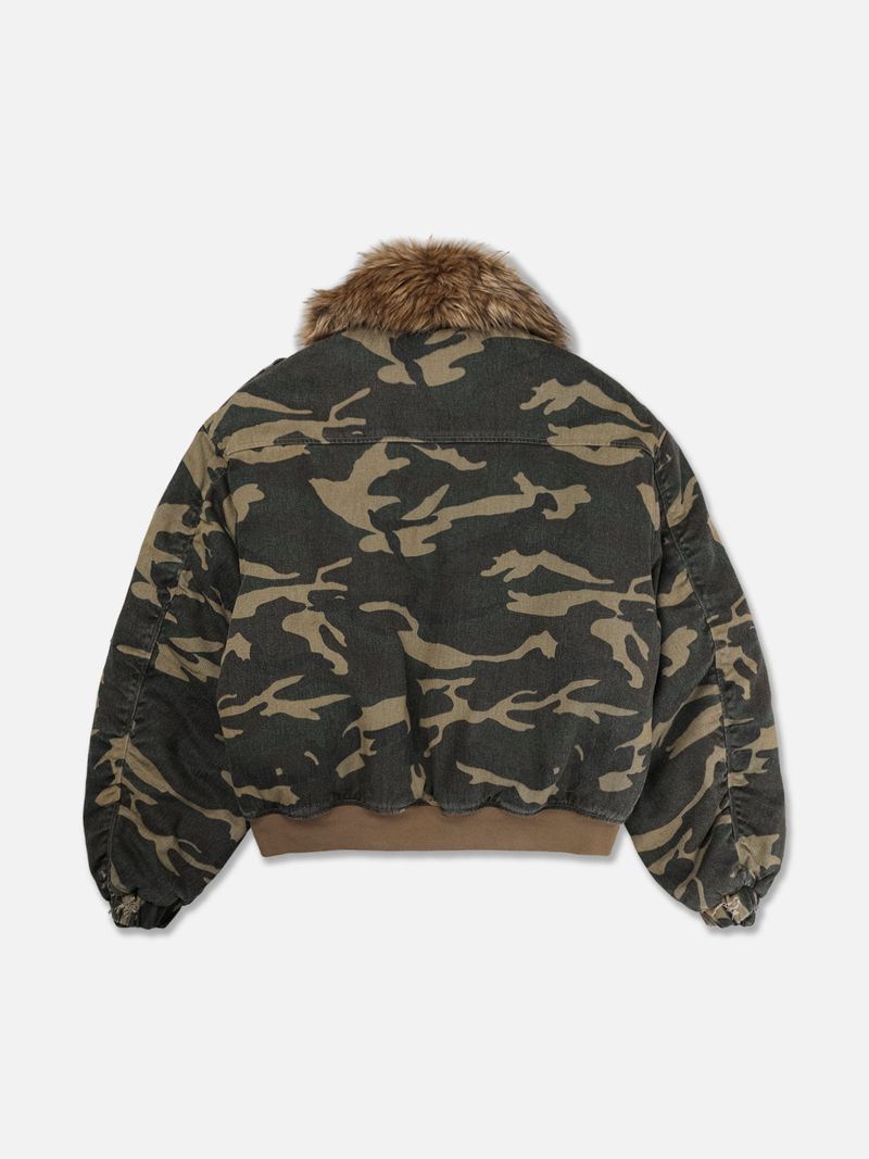 RACCOON PUFFER JACKET-CAMO