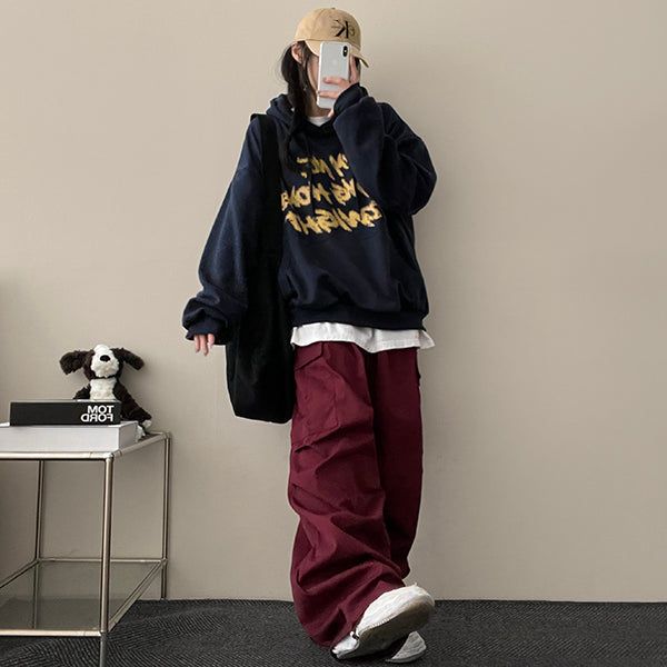 Vaj Lettering Over Hoodie
