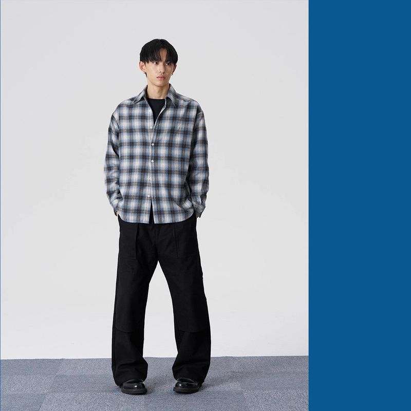 FMACM Basic Structure Plaid Shirt
