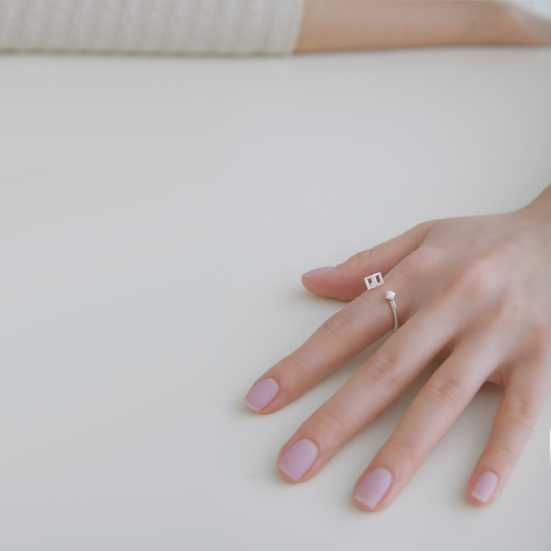 Cube Open Ring