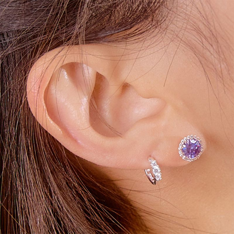 Violet One Cubic Earring (rosegold)