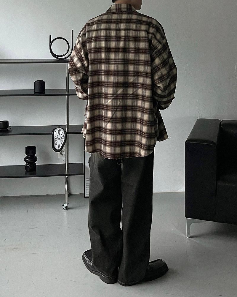 90's Prague Deck Check Over Shirt (2 colors)