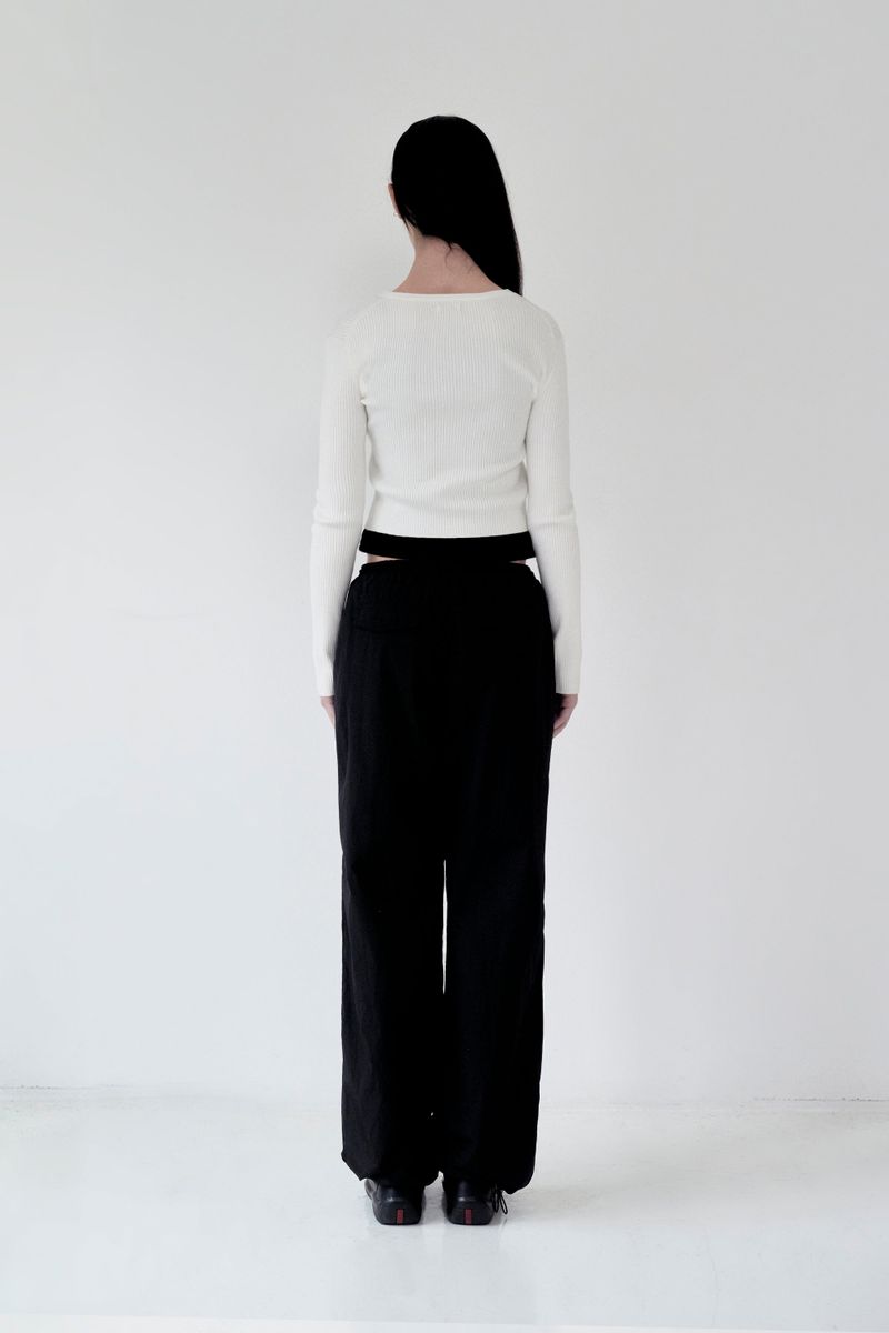 KIRSH PLAIN V NECK SLIM CARDIGAN [WHITE]