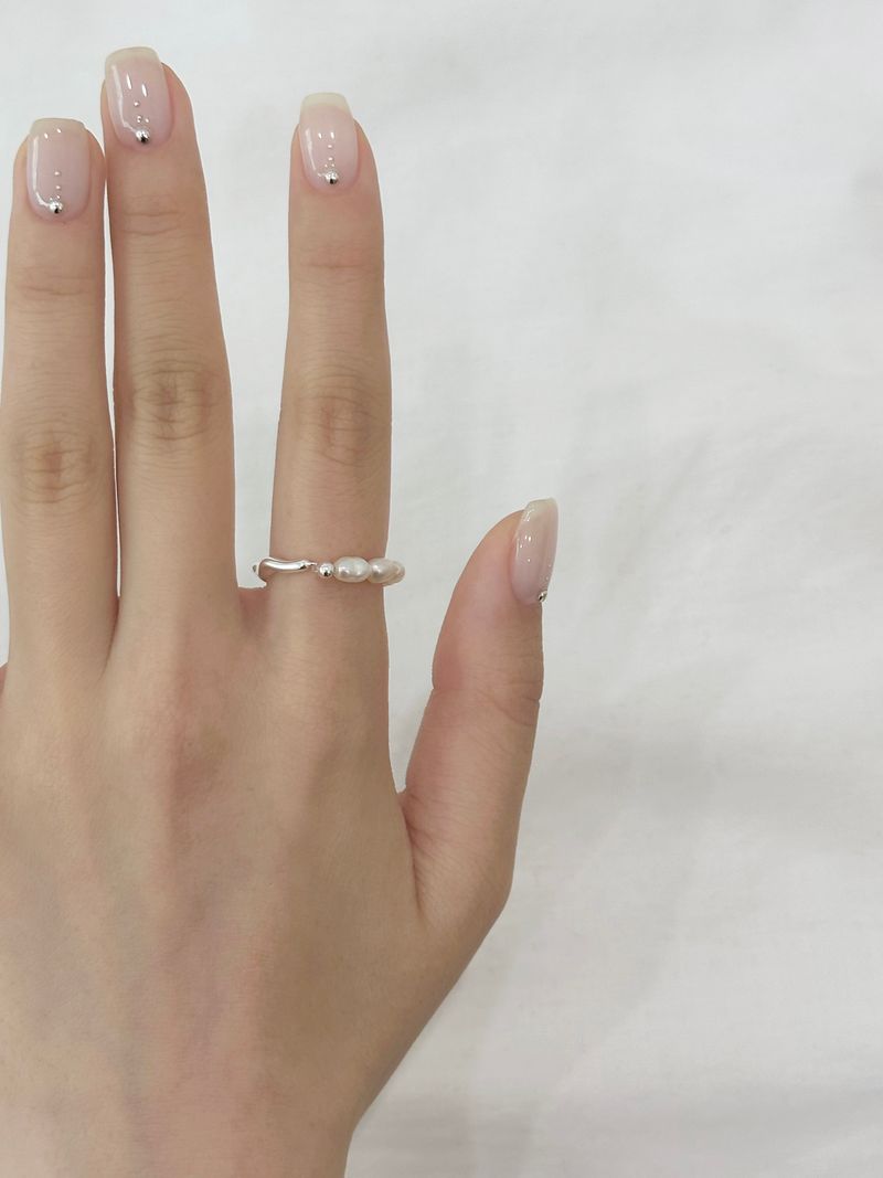 winding half pearl ring