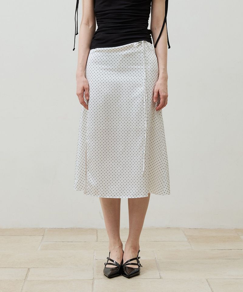 ARIKIM（アリキム）の「TINY DOT SLIT SKIRT / WHITE（Skirts）」