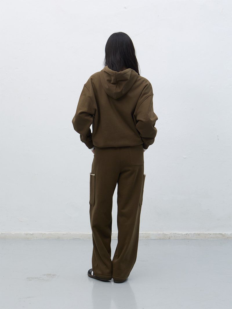 stitch cargo sweat pants