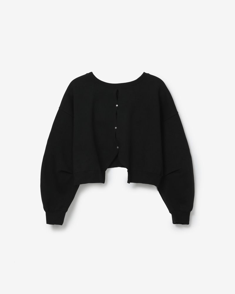 tone-on-tone rivet sweatshirts [ black ]