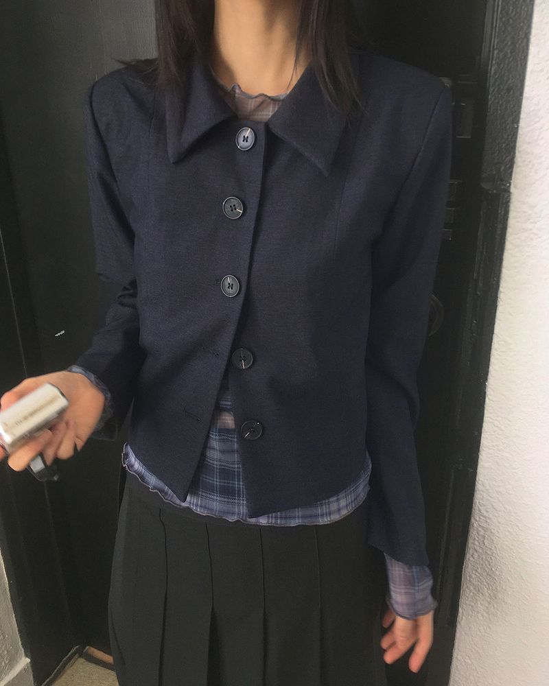 [MADE] Saeh Basic Seamed Collar Short Jacket
