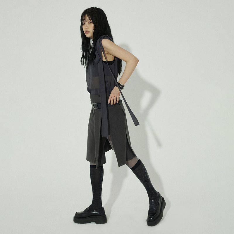 PROPELLER SKIRT: CHARCOAL