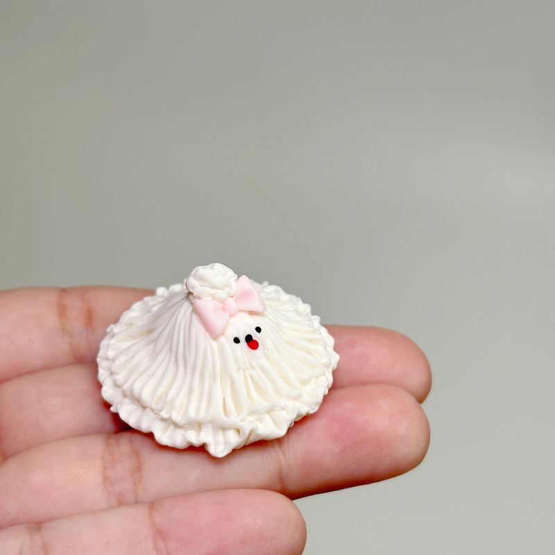 千金わんちゃんのオブジェ(ピンクリボン)