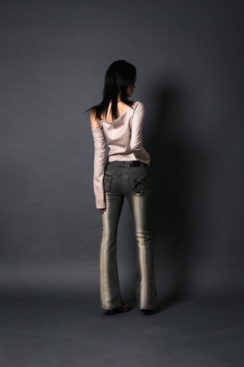 CORSET HIGHLIGHT BOOTS CUT DENIM #DUST