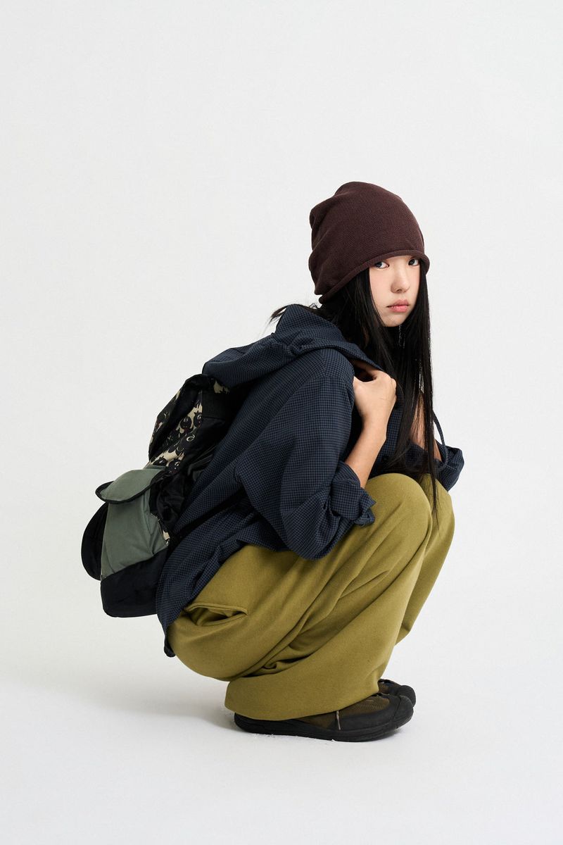 Lumi belted over jogger pants