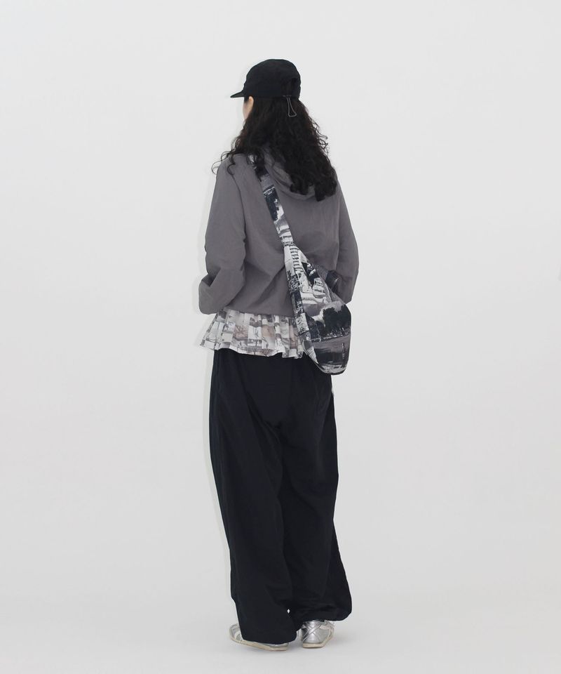 チェックレイヤードミニスカート - シャドー