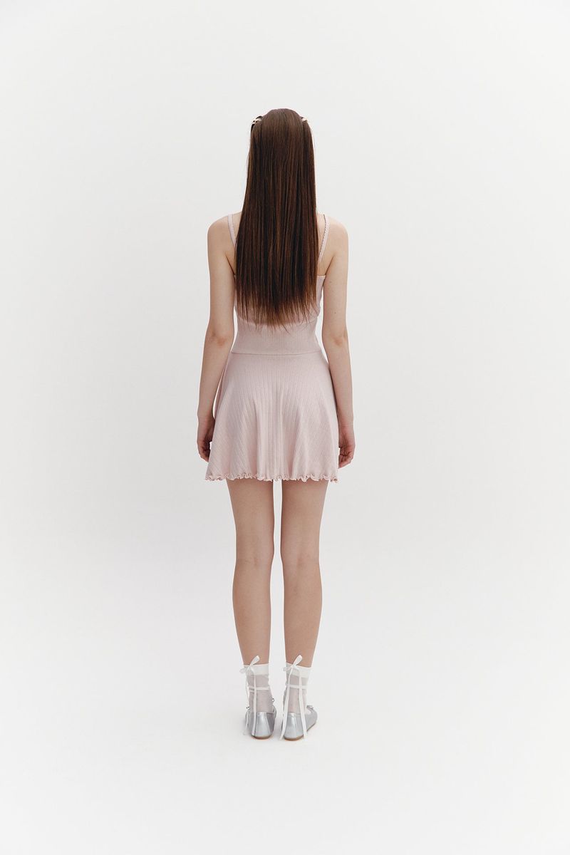 Wave Flare Dress Pink
