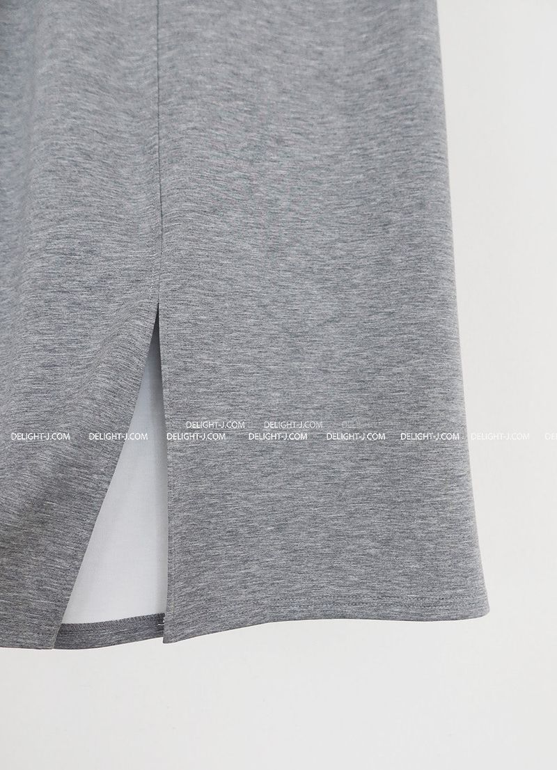 Back Open Banded Long Skirt