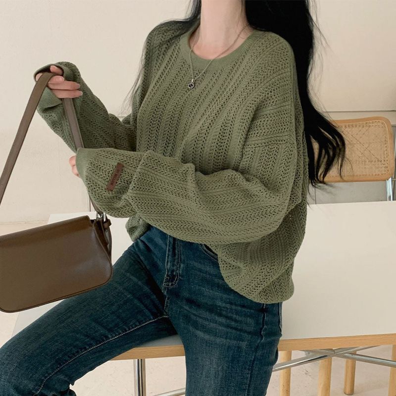 [Bellide made] Caramel Loose Fit Long Round Knitwear
