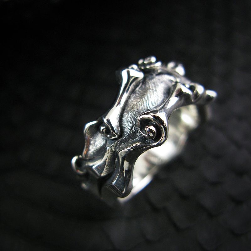 RollingL silver ring