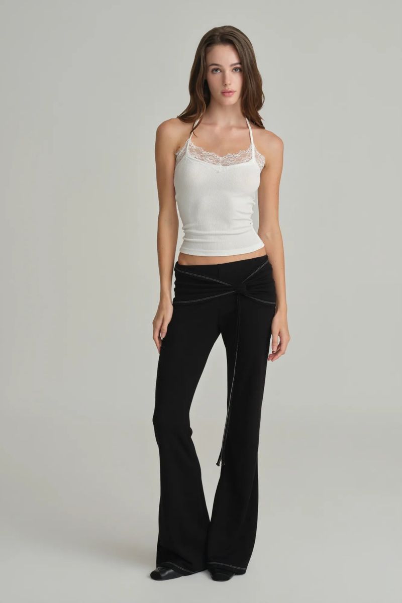 Cream donuts halter tank top, White