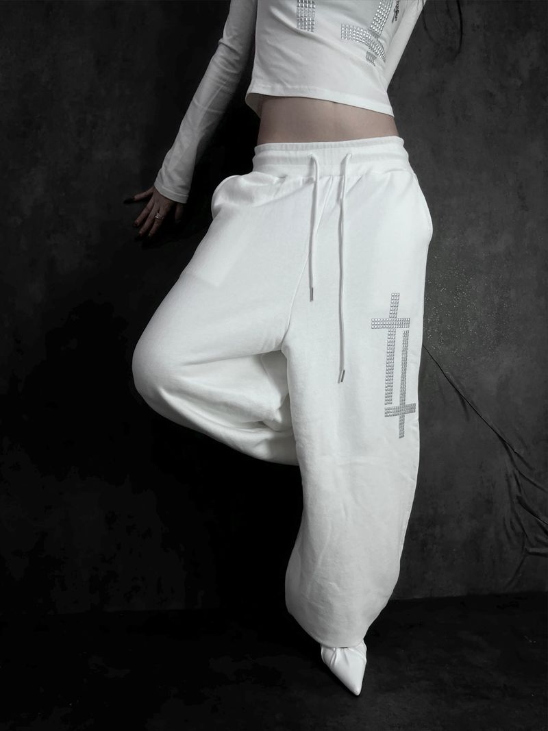 cross square stud pants (2color)
