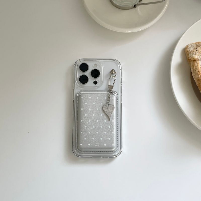 Silver Dot MagSafe card wallet+MagSafe case