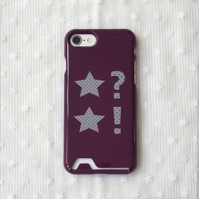 Dot Star Purple Gray Card Wallet Pocket Glossy