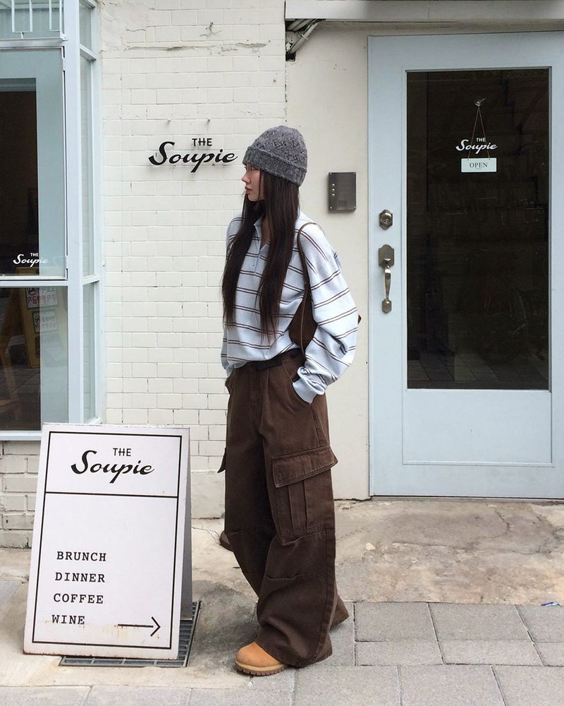 [ORIGINAL] Kinder Pigment Cargo Wide Pants