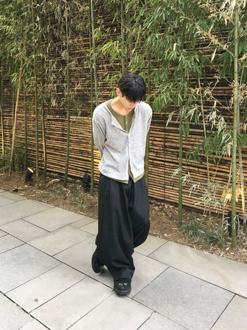 DISCERNMENT(ディサーンメント)の「ピーター ストライプ ワイド スラックス3C(パンツ)」