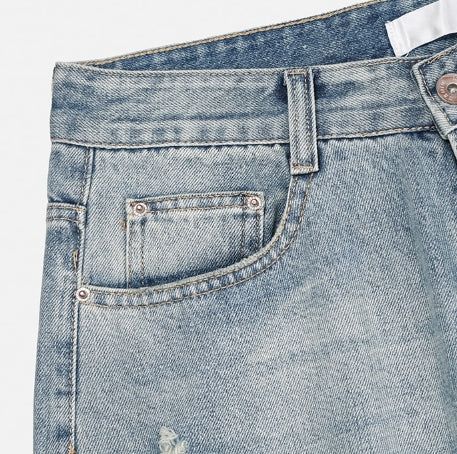 Kuda Damaged Wide Denim Pants