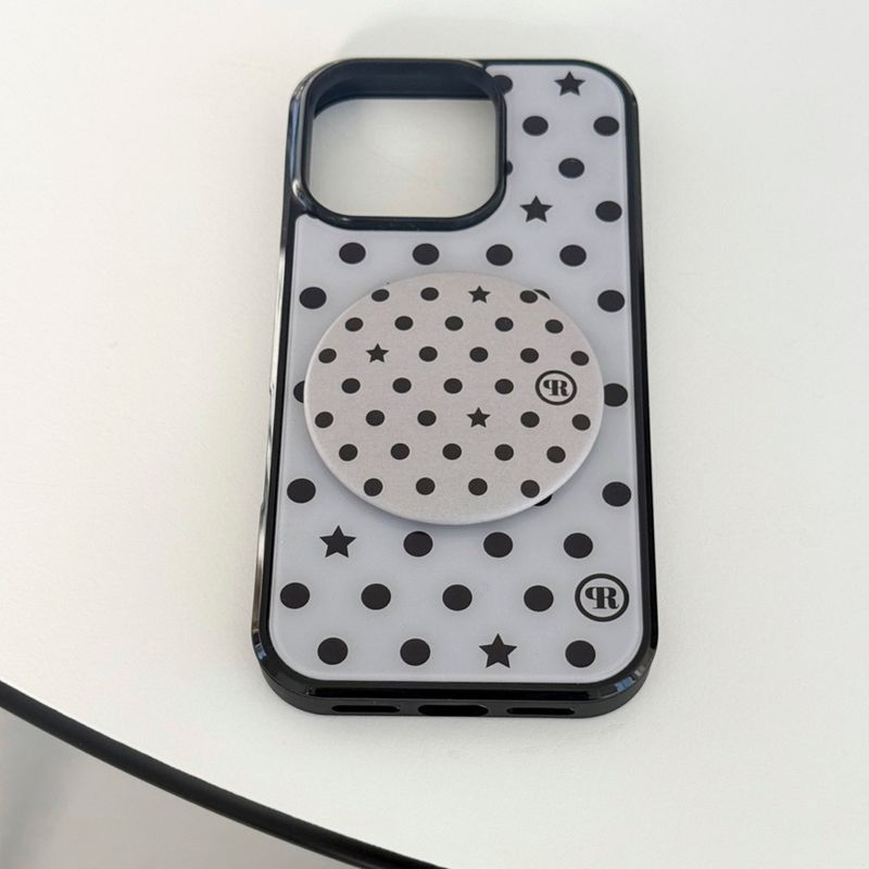 [MADE] s ★ dot. (grey) glass bumper iPhone case