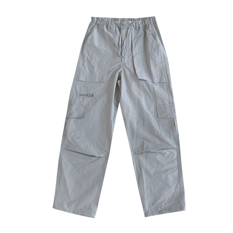 (Unisex) Zipper cargo wide pants