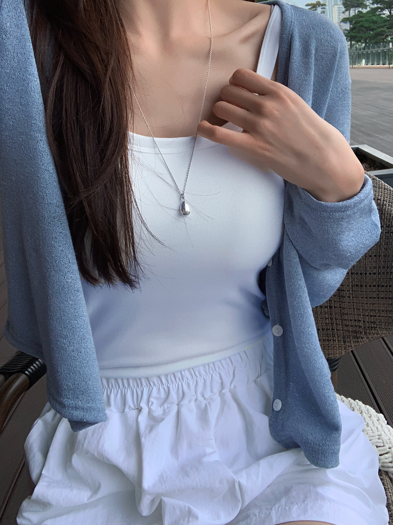 FINLEU(フィンル)の「Setter Linen Crop Knit Cardigan / 9 colors(Tops)」