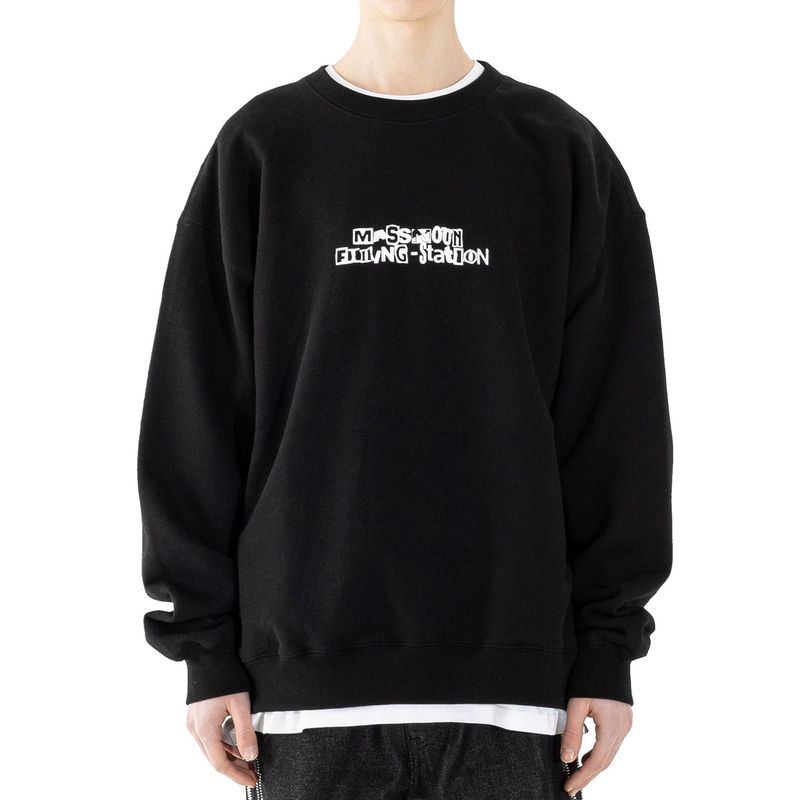 FILLING STATION SWEAT SHIRTS MSHCR003-BK