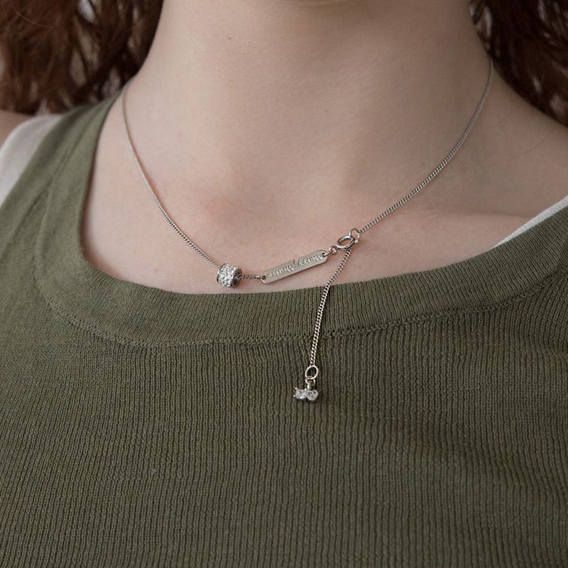 MerryMotive(メリーモチーブ)の「3 pendant point with slim chain necklace(Accessories)」