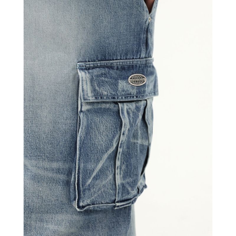 LIGHT BLUE CARGO DEMIM PANTS