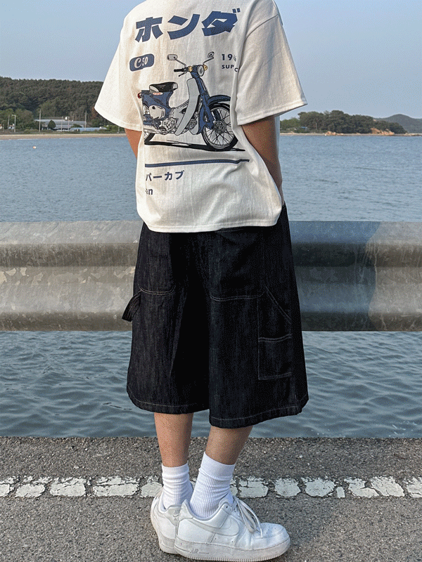 [Linen] Carpender Banding Bermuda Pants